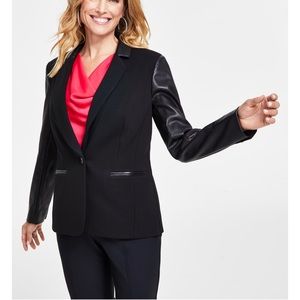 I.N.C women’s Mixed-Media Blazer- NWT
